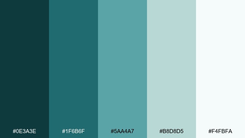 cloud forest rainforest color palette with hex codes