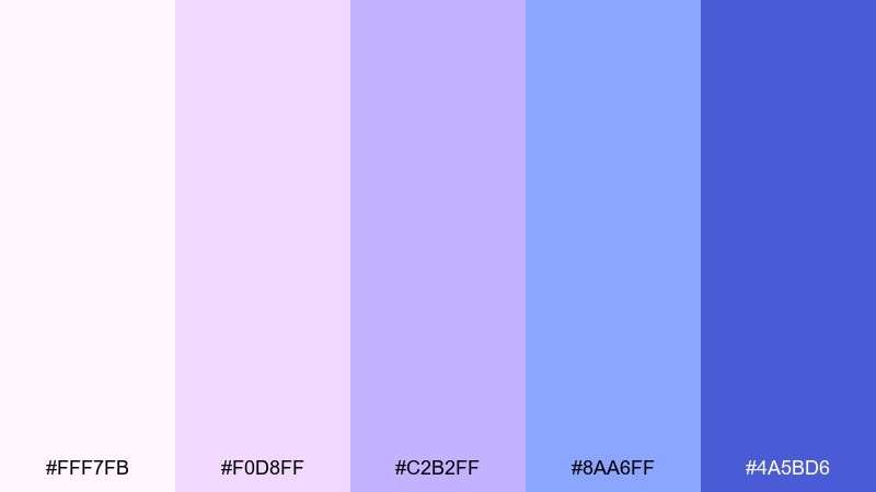cloud kingdom fairy tale color palette with hex codes
