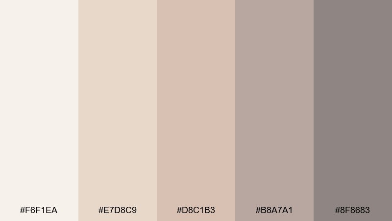 cloud milk tea soft color palette with hex codes