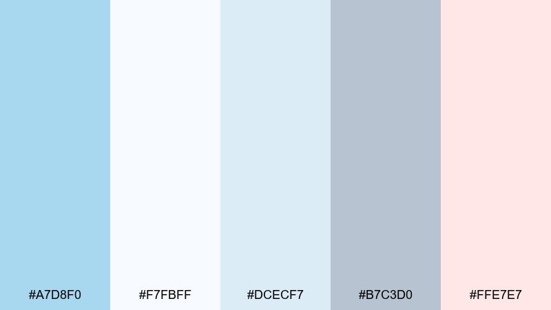 cloud nursery baby blue color palette with hex codes