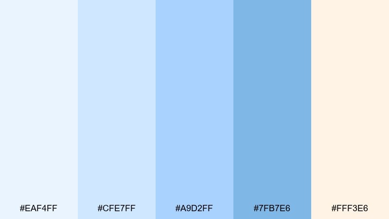 cloudline pastels sky color palette with hex codes