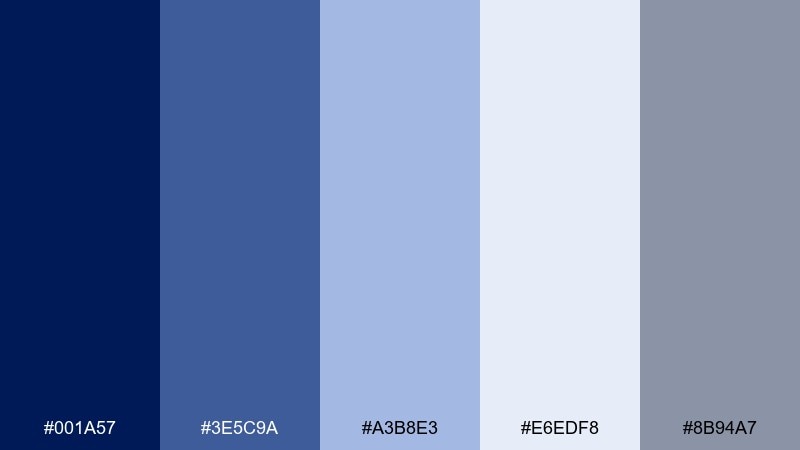 cloudy blueprint duke blue color palette with hex codes