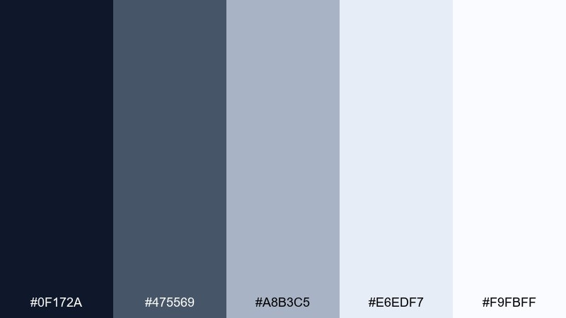 cloudy cashflow finance color palette with hex codes