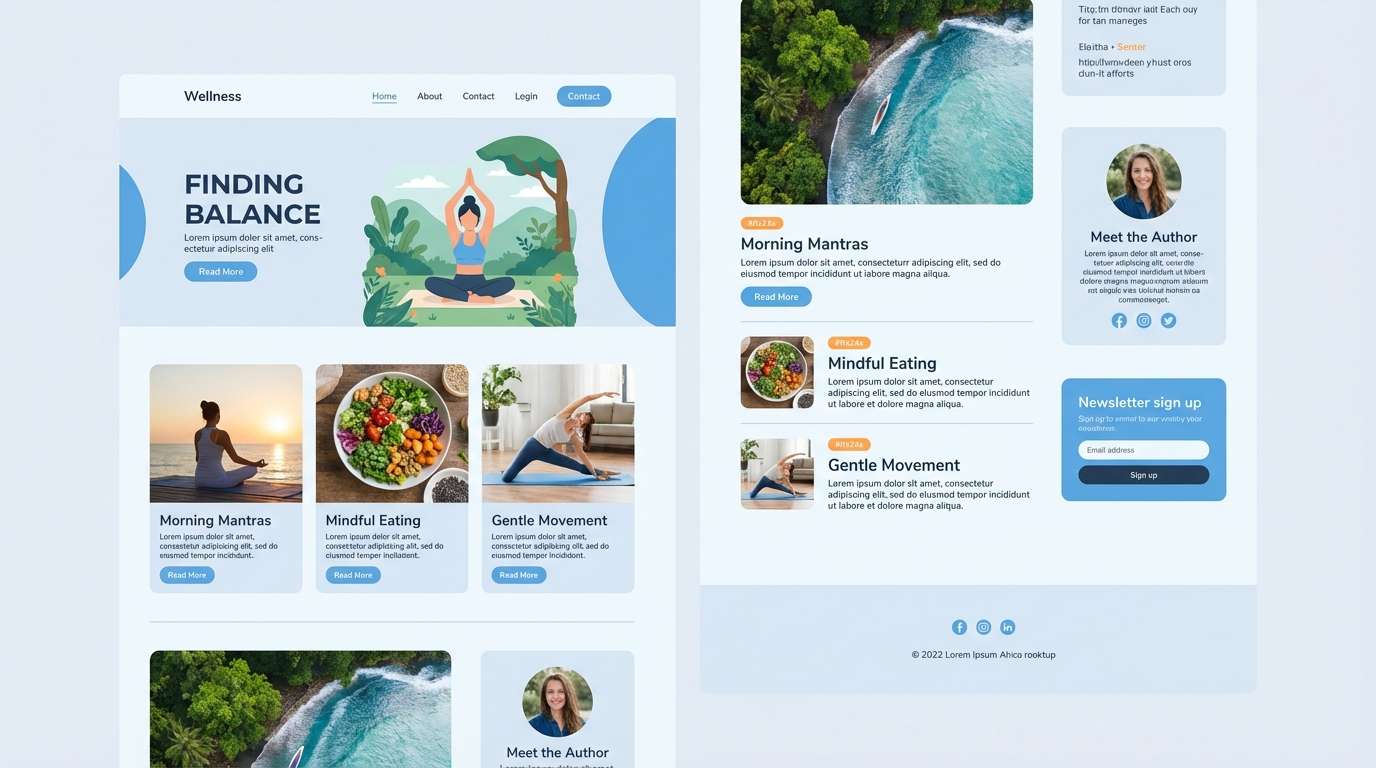 wellness blog mockup