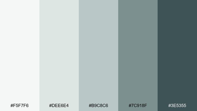 cloudy quartz spa color palette with hex codes
