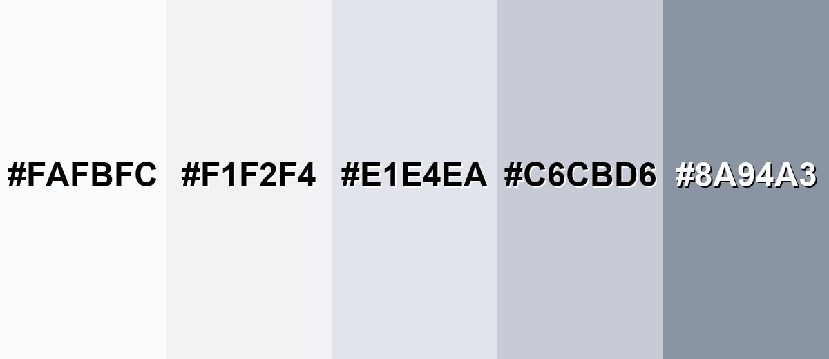 shades and variations of clowd-dancer-color