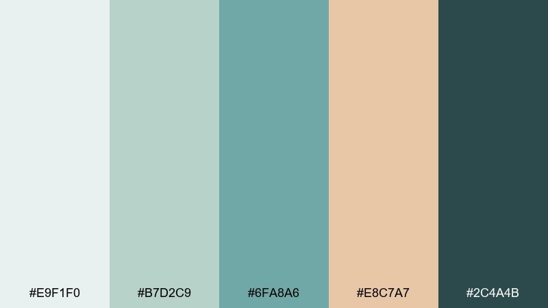 coastal canvas impressionist color palette with hex codes