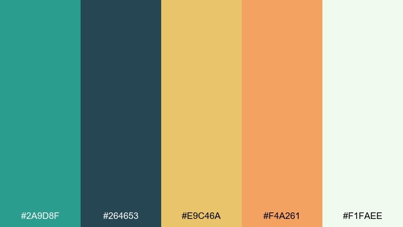 coastal ceramics travel color palette with hex codes