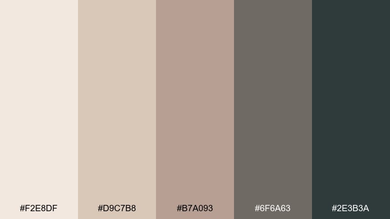coastal clay spa color palette with hex codes