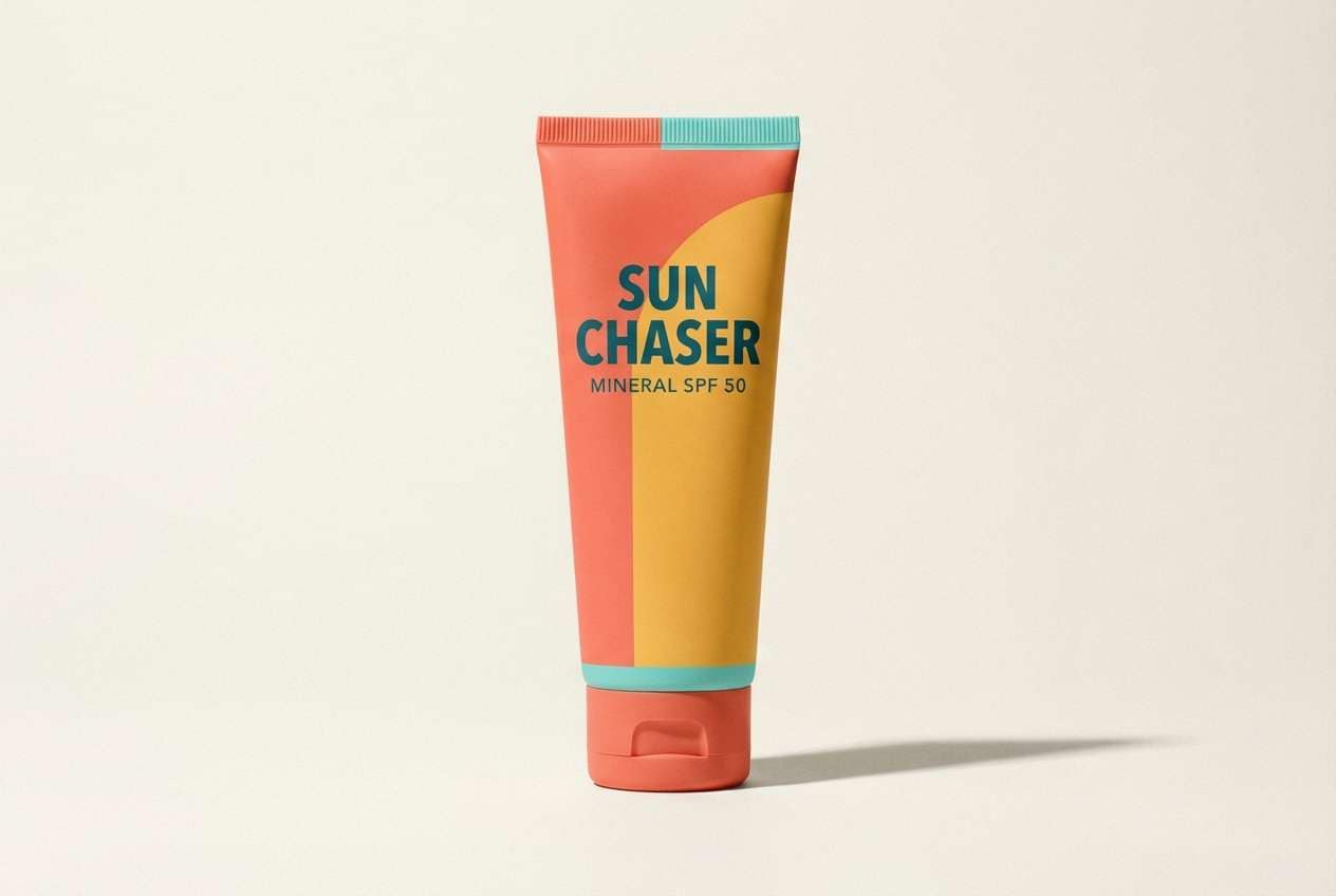 retro sunscreen packaging