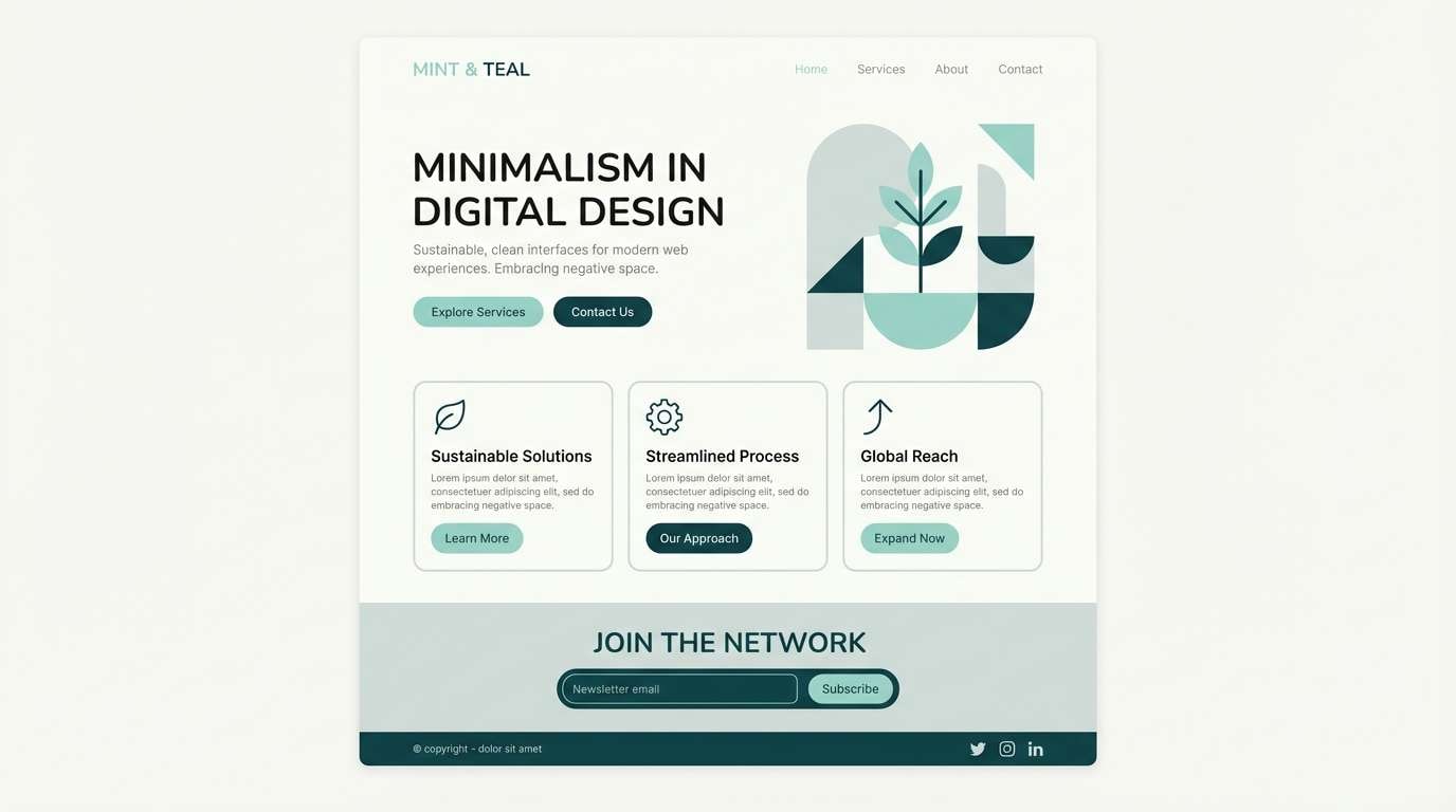 minimal landing page