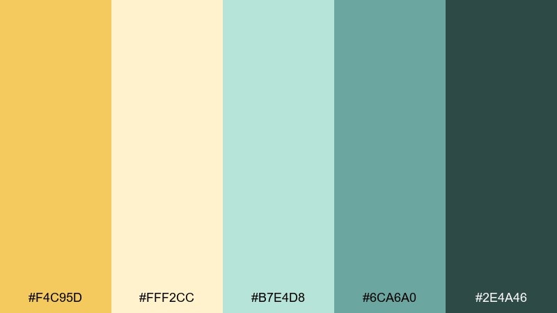 coastal corn corn color palette with hex codes