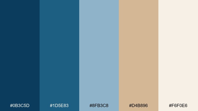 coastal dune color palette with hex codes