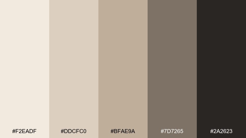 coastal dune bone color palette with hex codes