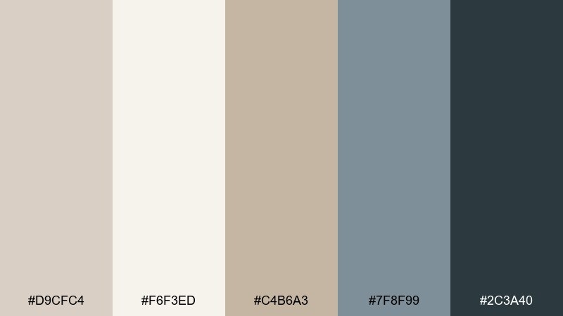 coastal dune color palette with hex codes