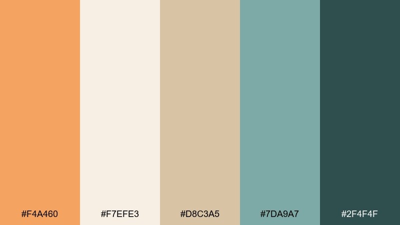 coastal dune sandy brown color palette with hex codes