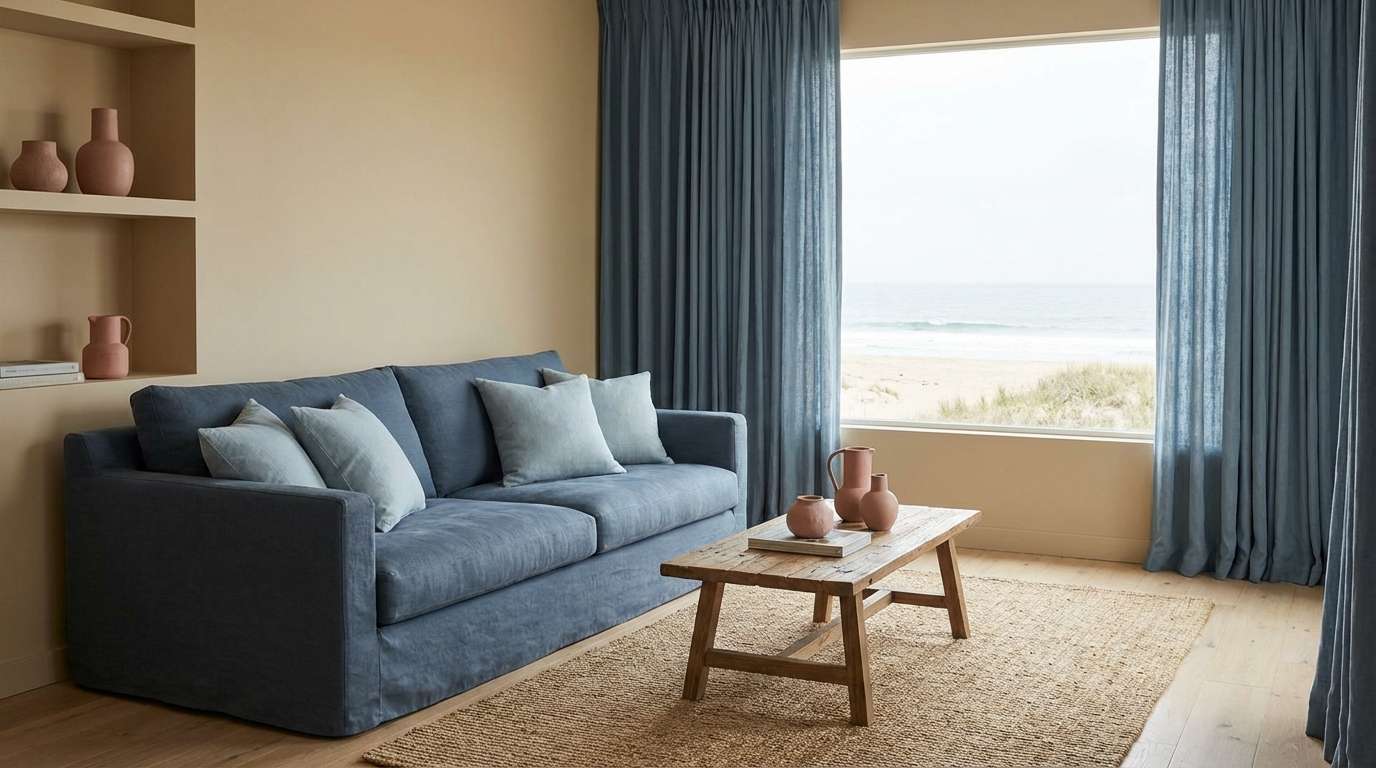 coastal dusk living room