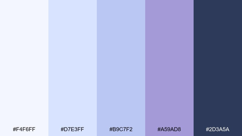 coastal lavender color palette with hex codes
