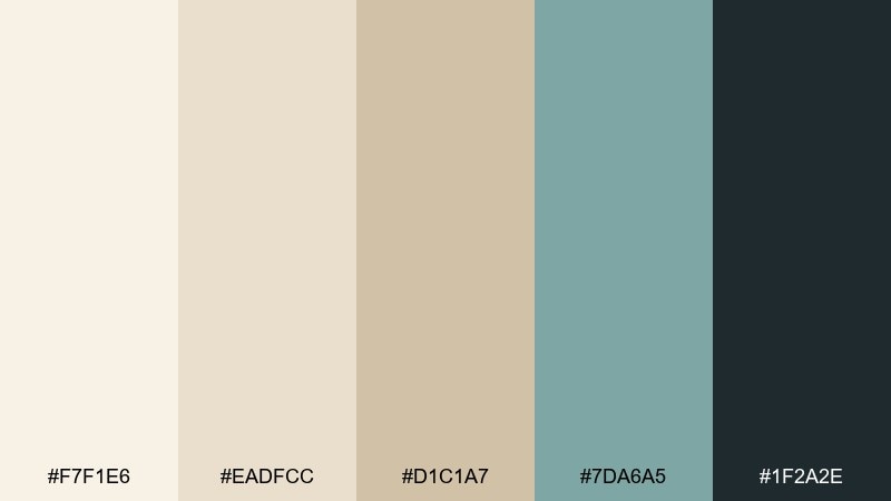 coastal linen white sand color palette with hex codes