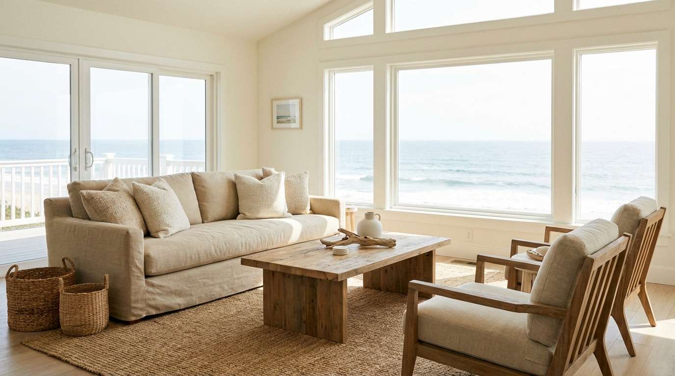 coastal neutral living room