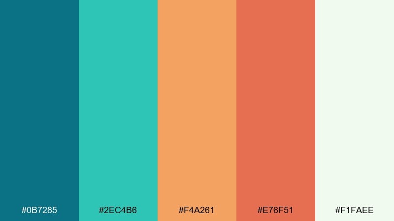 coastal market color palette with hex codes