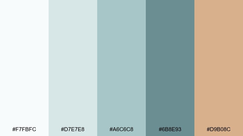 coastal mist living room color palette with hex codes