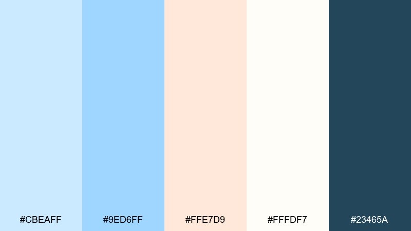 coastal poster color palette with hex codes