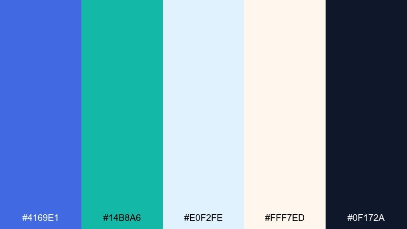 coastal regatta color palette with hex codes
