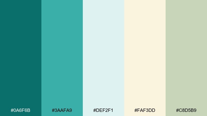 coastal retreat color palette with hex codes