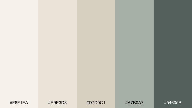 coastal sandstone magnolia color palette with hex codes