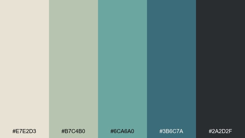 coastal slide vintage film color palette with hex codes