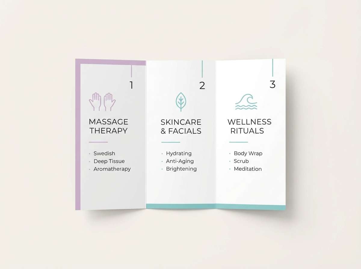 spa brochure layout