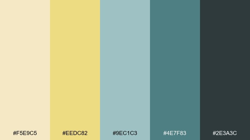 coastal straw flax color palette with hex codes
