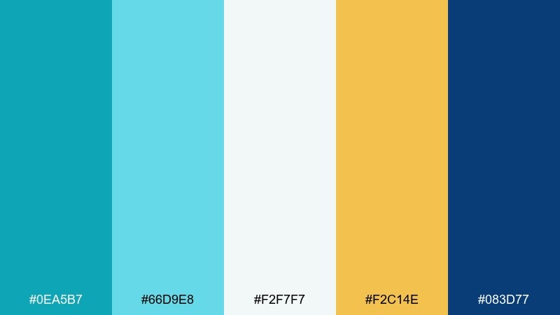 coastal topaz drift topaz color palette with hex codes