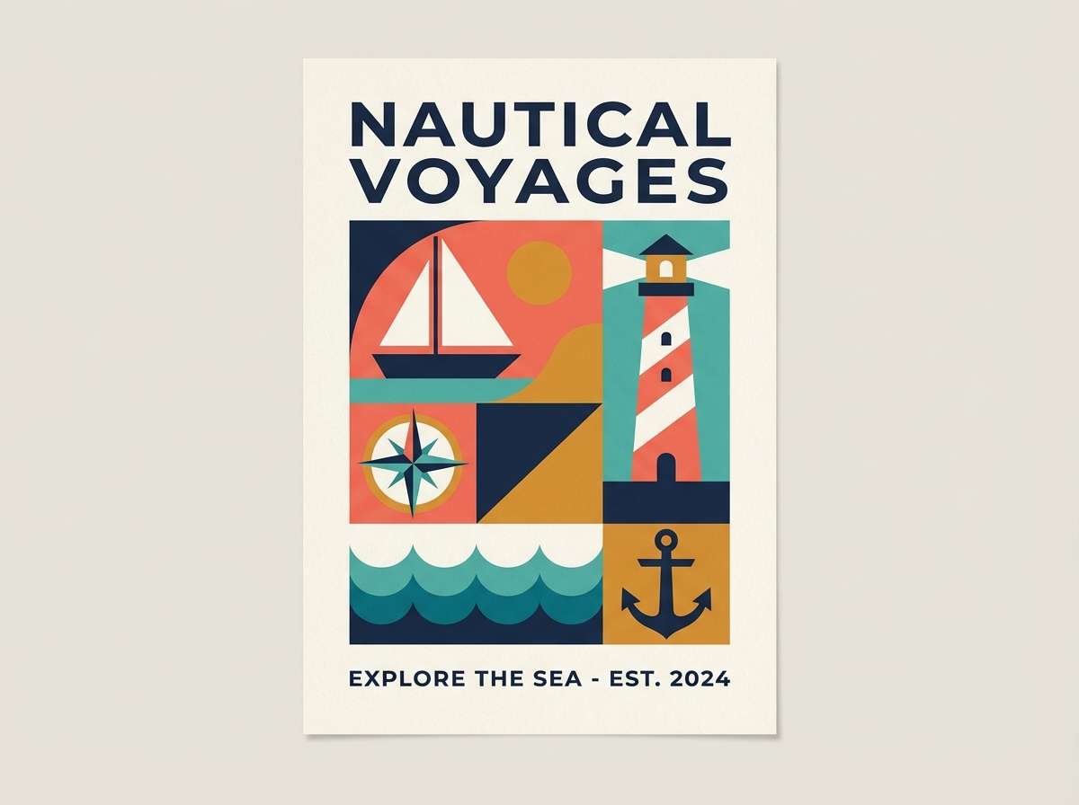 coastal travel poster