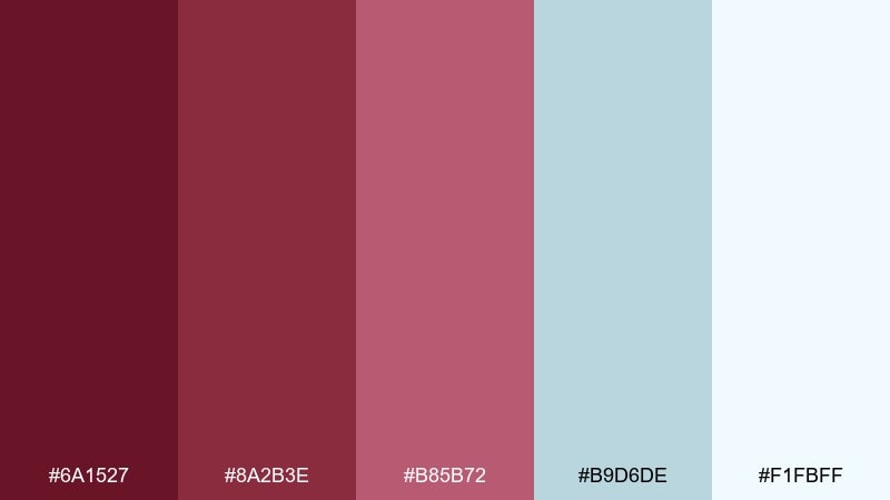 coastal wine mist color palette with hex codes