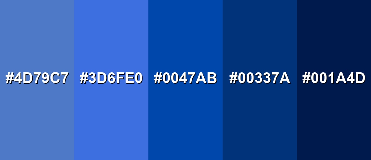 shades and variations of cobalt-color