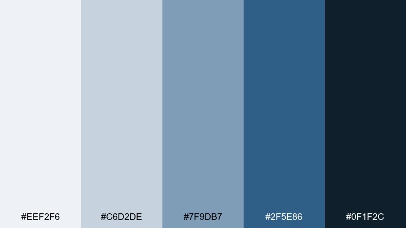 cobalt haze color palette with hex codes