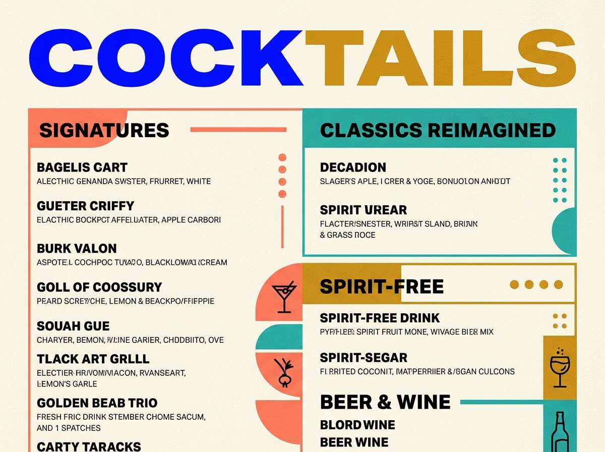 cocktail menu design