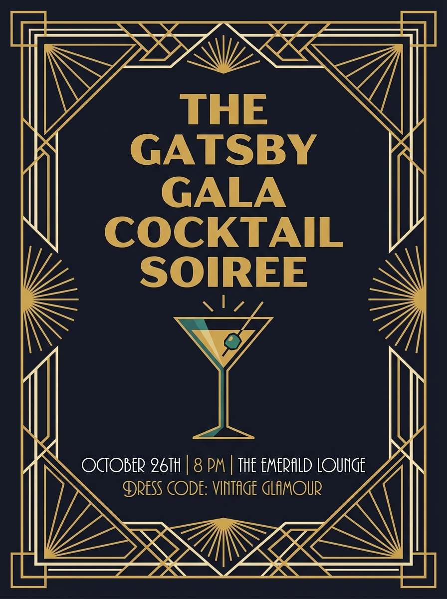 cocktail night poster
