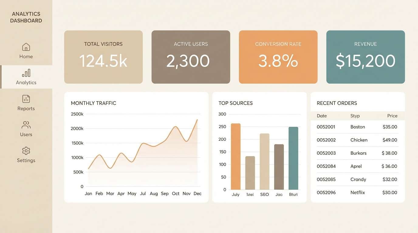 cocoa blush dashboard ui