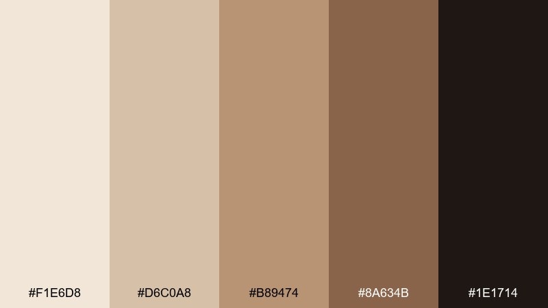 cocoa canvas color palette with hex codes