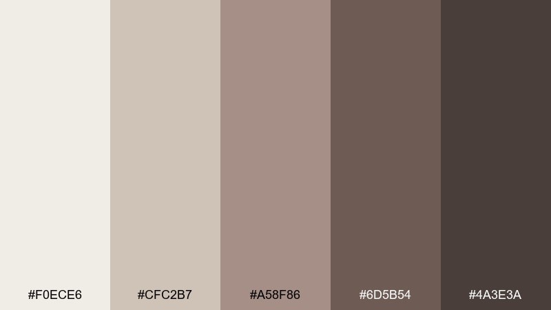 cocoa chalk color palette with hex codes