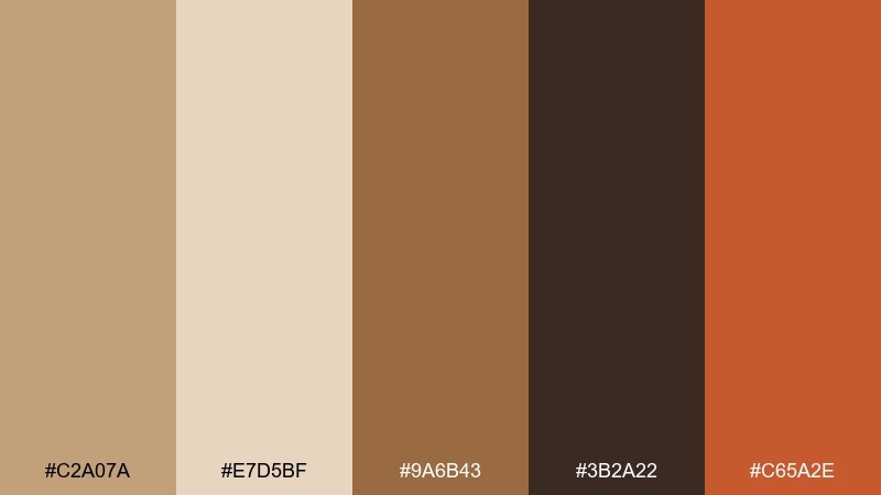cocoa drift color palette with hex codes