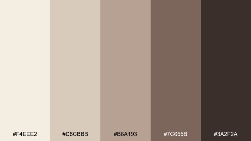 cocoa linen cream ivory color palette with hex codes