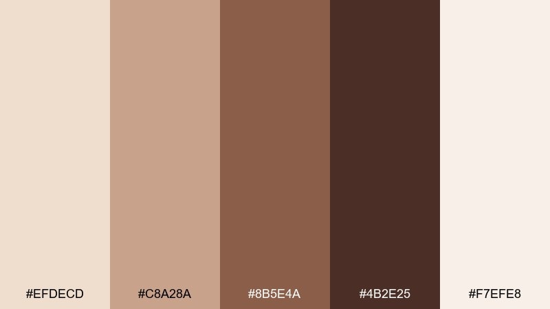 cocoa nibs color palette with hex codes