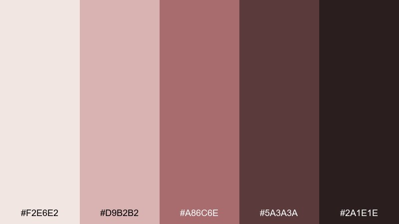 cocoa rose elegant color palette with hex codes