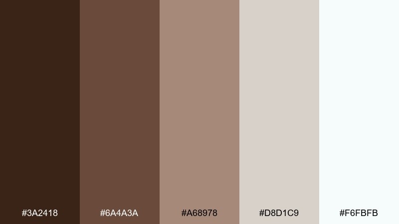 cocoa sea salt chocolate color palette with hex codes