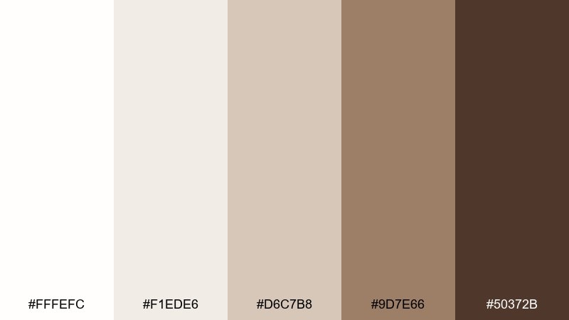 coconut cocoa color palette with hex codes