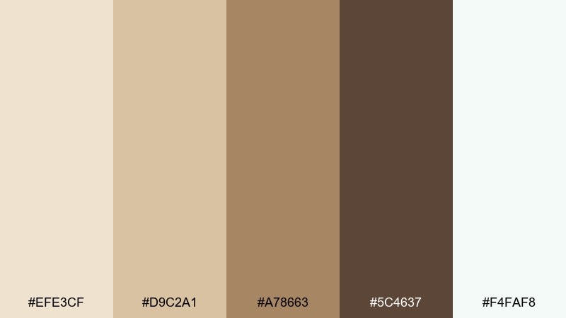 coconut sand island color palette with hex codes